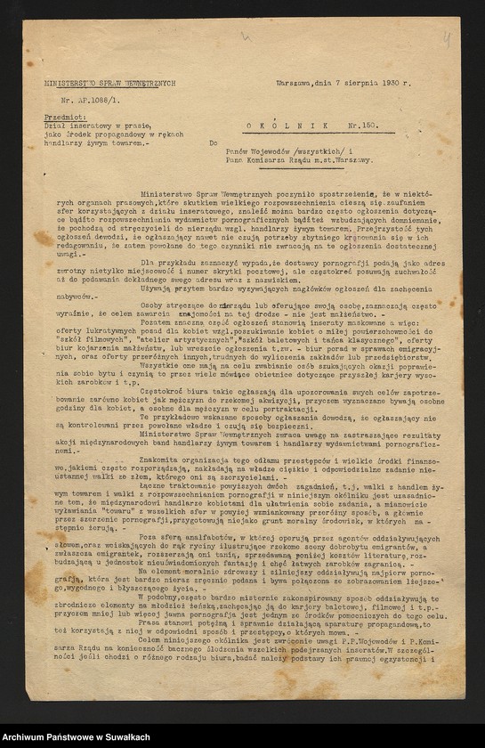 image.from.unit.number "[Wykazy akt i zarządzenia dotyczące prostytucji, zwalczania handlu żywym towarem"