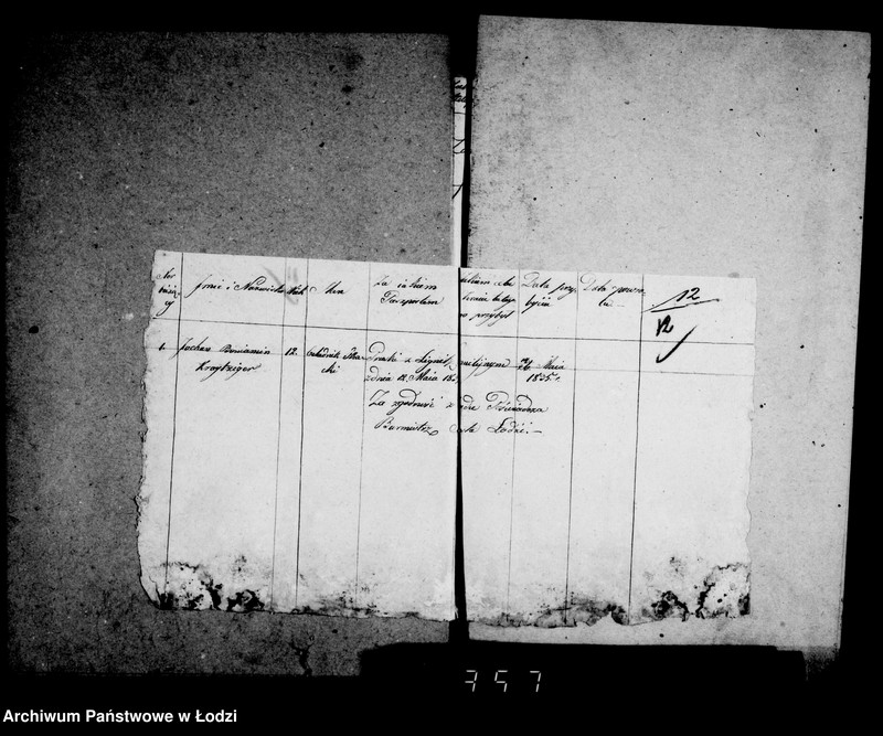 Obraz 17 z jednostki "Akta tyczące się zdawania rapportów o przybywających do miasta tutejszego cudzoziemcach"