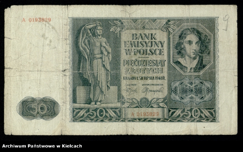 image.from.unit.number "Banknoty polskie z okresu II wojny światowej. Bony i bilety Polskiej Krajowej Kasy Pożyczkowej z okresu I wojny"