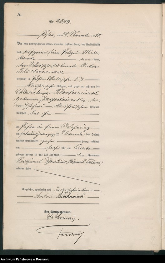 Obraz 17 z jednostki "Księga miejscowa urodzeń tom V [Rejestr główny urodzeń]"