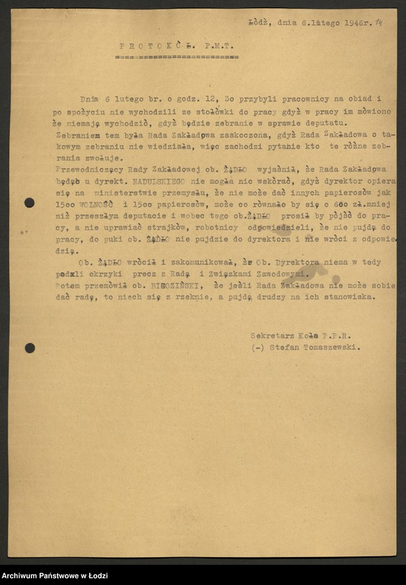 Obraz 15 z jednostki "Sprawozdania ze strajków według zakładów"