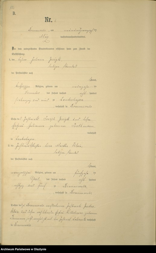 image.from.unit.number "Heiraths-Haupt-Register Nr 1 - 15"