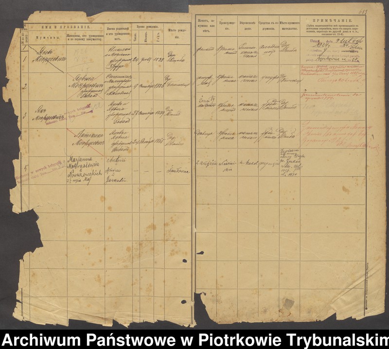 Obraz 4 z jednostki "[Księga ludności stałej gminy Ręczno wsi: Dąbie Podstolskie]"