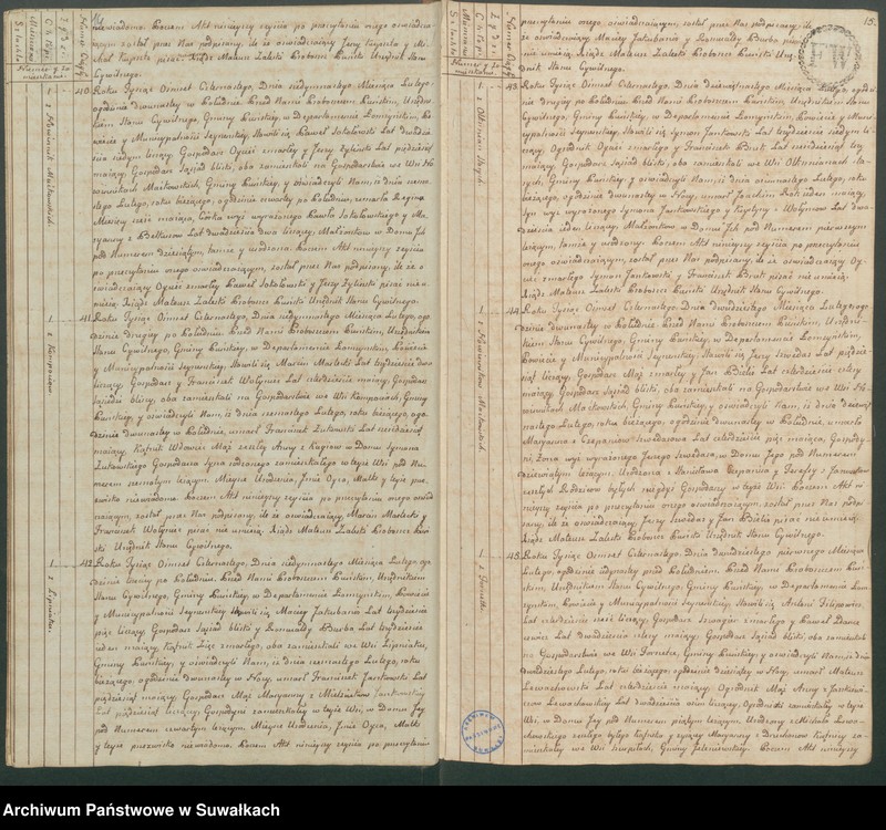 image.from.unit.number "Akta zeszłych gminy puńskiey od pierwszego stycznia do dnia ostatniego grudnia 1814 roku."