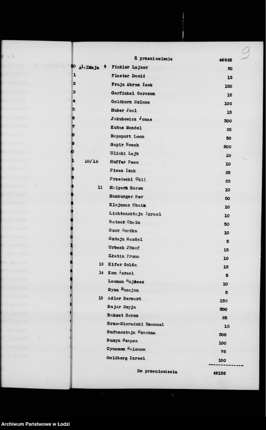 Obraz 13 z jednostki "Rejestr poborczy"