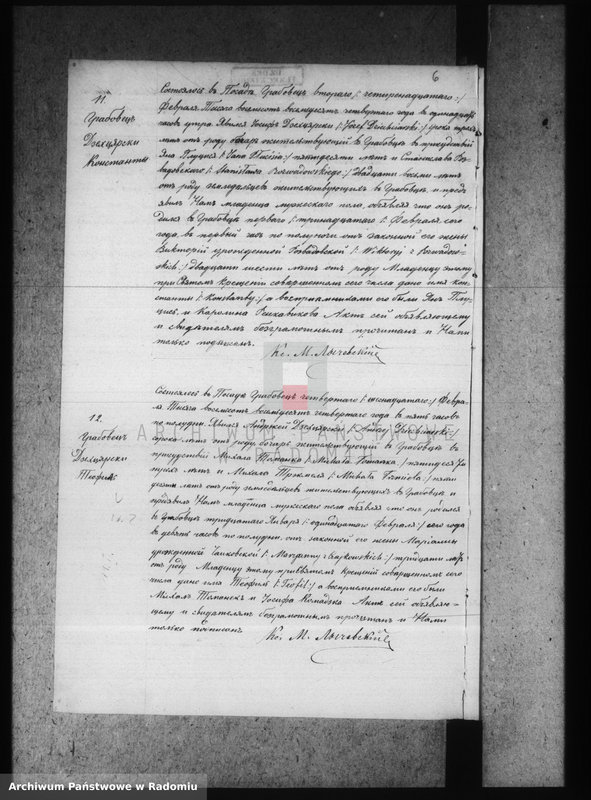 image.from.unit.number "[Duplikat akt urodzonych, zaślubionych i zmarłych parafii Grabowiec za 1884 r.]"