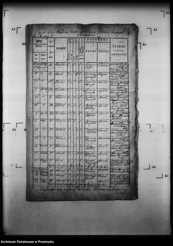 Obraz 5 z jednostki "[Kopie ksiąg metrykalnych parafii Powroźnik (dekanat Muszyna)]"