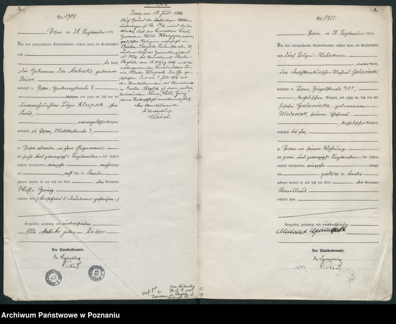 Obraz 4 z jednostki "Księga miejscowa urodzeń tom V-VI [Rejestr główny urodzeń]"