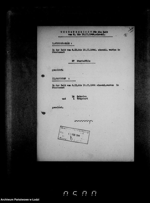 Obraz 20 z jednostki "Wöchentliche (monatliche) Tätigkeitsberichte des Ältesten der Juden"