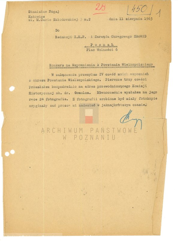 Obraz 7 z jednostki "Nogaj Stanisław: Pamiętnik powstańca wielkopolskiego."