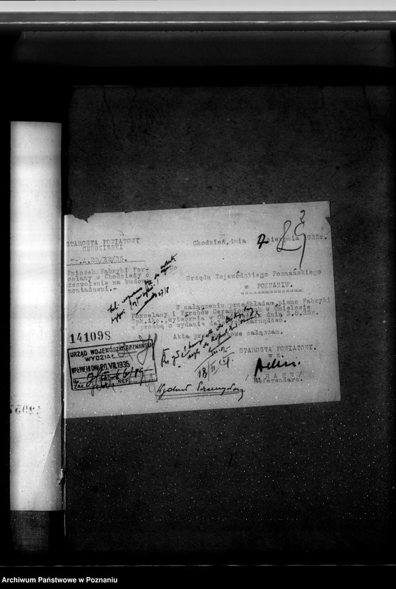 Obraz 6 z jednostki "Zatwierdzenie Zakładu Przemysłowego Fabryka Porcelany i Wyrobów Ceramicznych Spółka Akcyjna w Chodzieży pow. chodzieski"