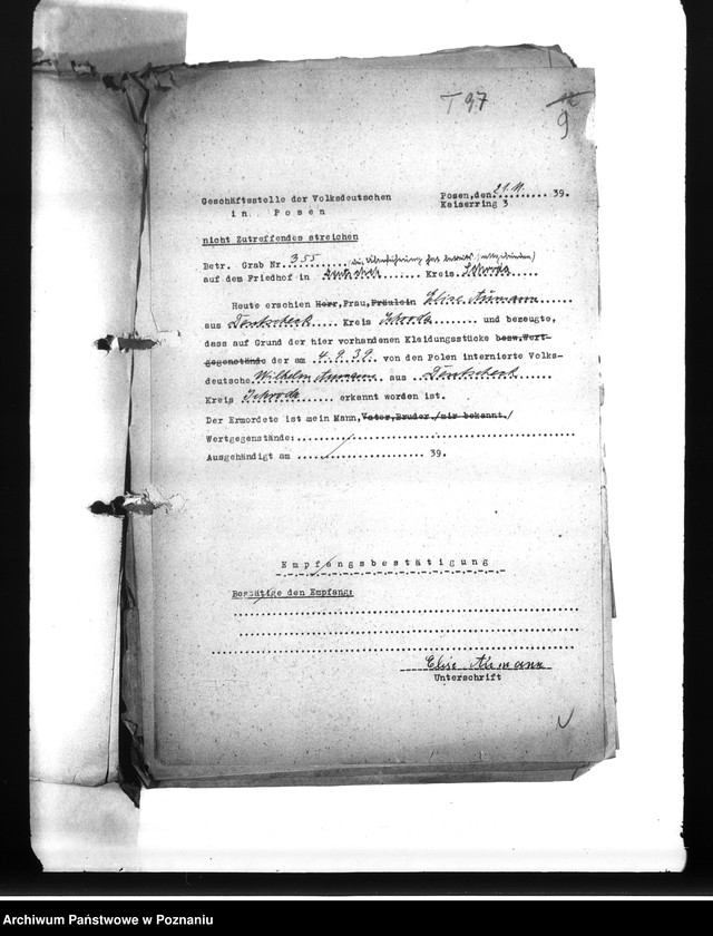 Obraz 13 z jednostki "Wykazy miejscowych Niemców, którzy zginęli w 1939 roku A - P"