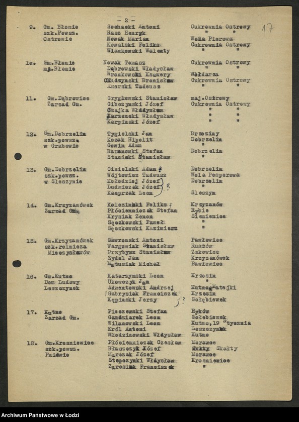 Obraz 18 z jednostki "Wybory do Sejmu okręg VIII Kutno - sprawozdania [z akcji wyborczej, wykazy uprawnionych do głosowania, składy Obwodowych Komisji Wyborczych]"