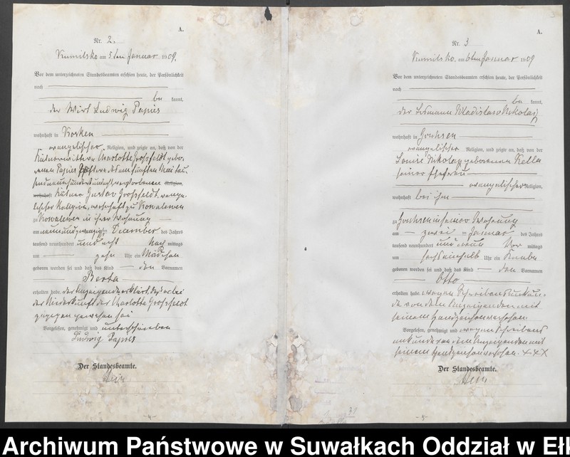 image.from.unit.number "[Geburts-Haupt-Register des Königlichen Preussischen Standes-Amtes Kumilsko Kreis Johannisburg]"