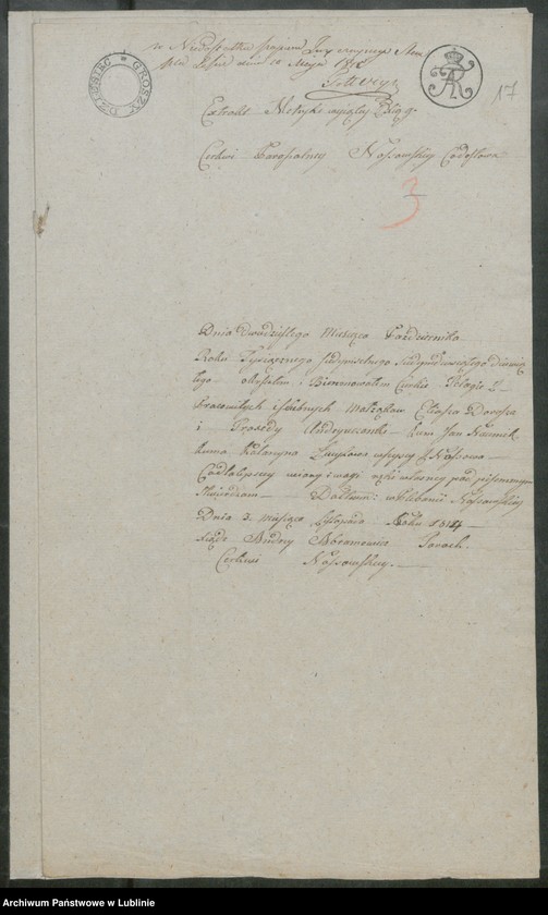 image.from.unit.number "Alegaty do ksiąg urodzeń, zapowiedzi, małżeństw i zgonów z lat 1813 - 1816"