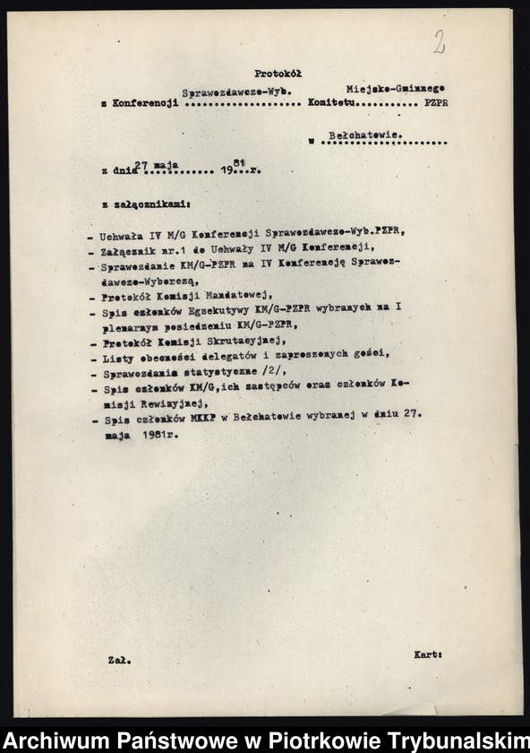 image.from.unit "Protokół z IV M[iejsko]-G[minnej] Konferencji Sprawozdawczo-Wyborczej PZPR"