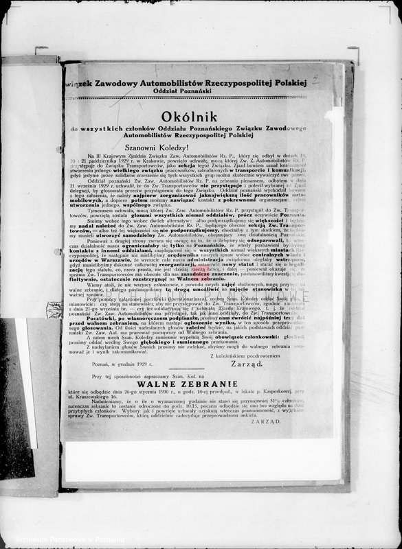 Obraz 6 z jednostki "/Związki i stowarzyszenia/ różne sprawy"