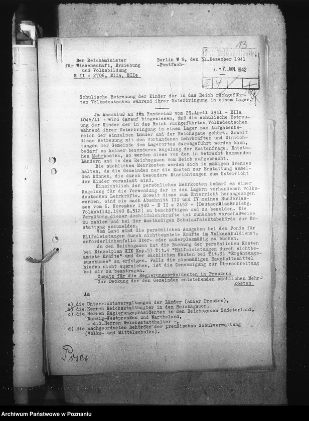 Obraz 19 z jednostki "Aussonderung von Kindern fremder Volkszugeherigkeit aus den deutschen Schulen [szkolna dla dzieci polskich]"