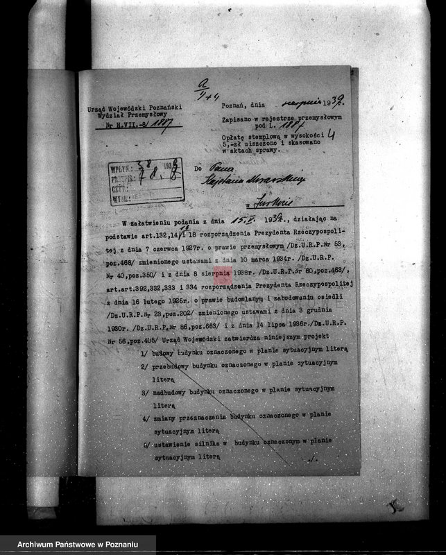 Obraz 8 z jednostki "/Budowa gorzelni w Jurkowie pow. kościański"