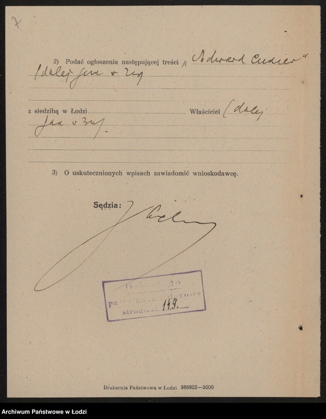 Obraz 9 z jednostki "Edward Cukier – sprzedaż odpadków bawełnianych"