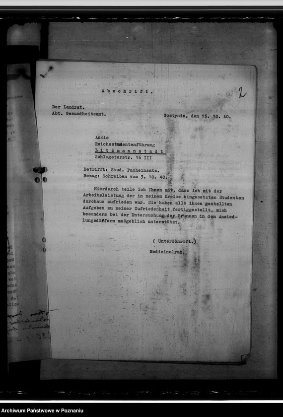 Obraz 6 z jednostki "Mitarbeit von Kandidaten der Medizin in öffentlichem Gesundheitsdienst"