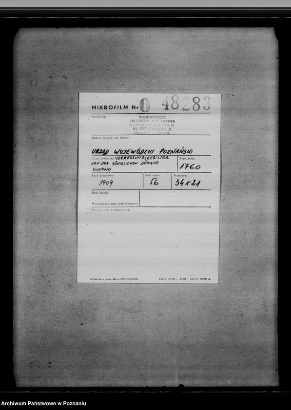 Obraz 2 z jednostki "Vermessungsregister von der Königlichen Domäne Kunowo"