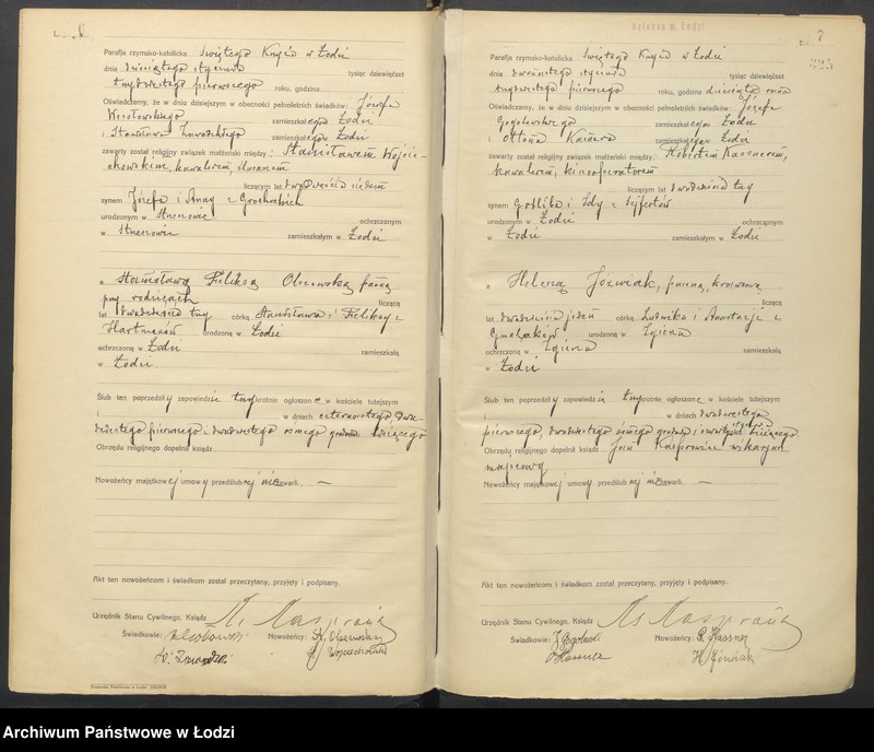Obraz 6 z jednostki "Akta małżeństw"