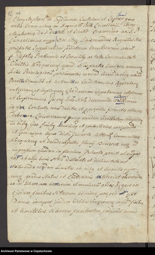 image.from.unit.number "[Kopia wierzytelna przywileju Augusta III, króla polskiego, z dnia 25 kwietnia 1763 roku, potwierdzającego prawa i wolności miasta Krzepic, sporządzona 11 lipca 1836 roku przez Augustyna Śliwińskiego]"