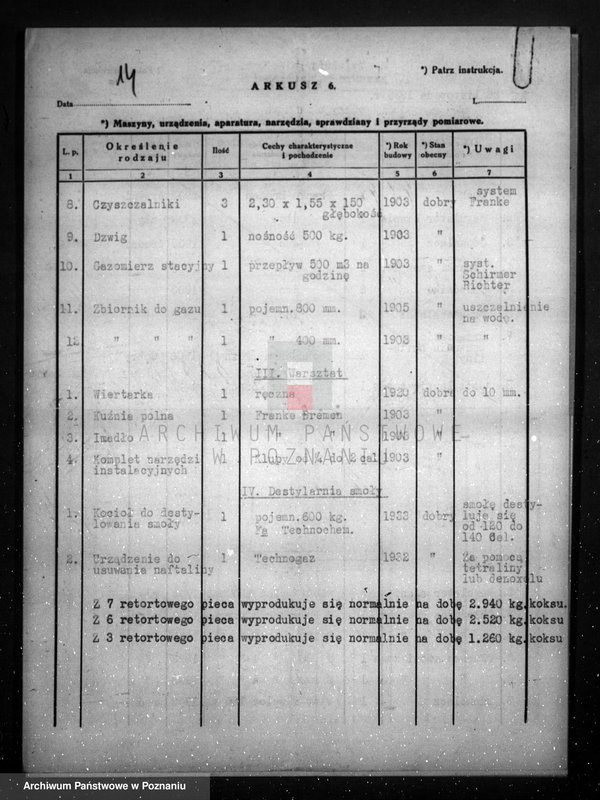 Obraz 19 z jednostki "Kwestionariusz Gazowni Miejskiej w Nowym Tomyślu"