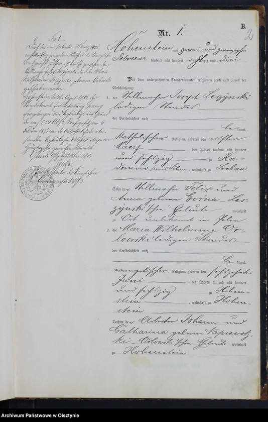 image.from.unit.number "Heiraths-Neben-Register Nr 1 - 17"