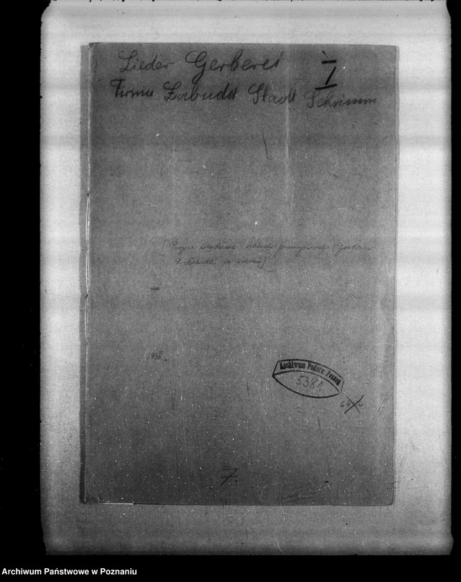 image.from.unit.number "/Projekt urządzenia zakładu przemysłowego /garbarni/ P. Labuda w Śremie/"