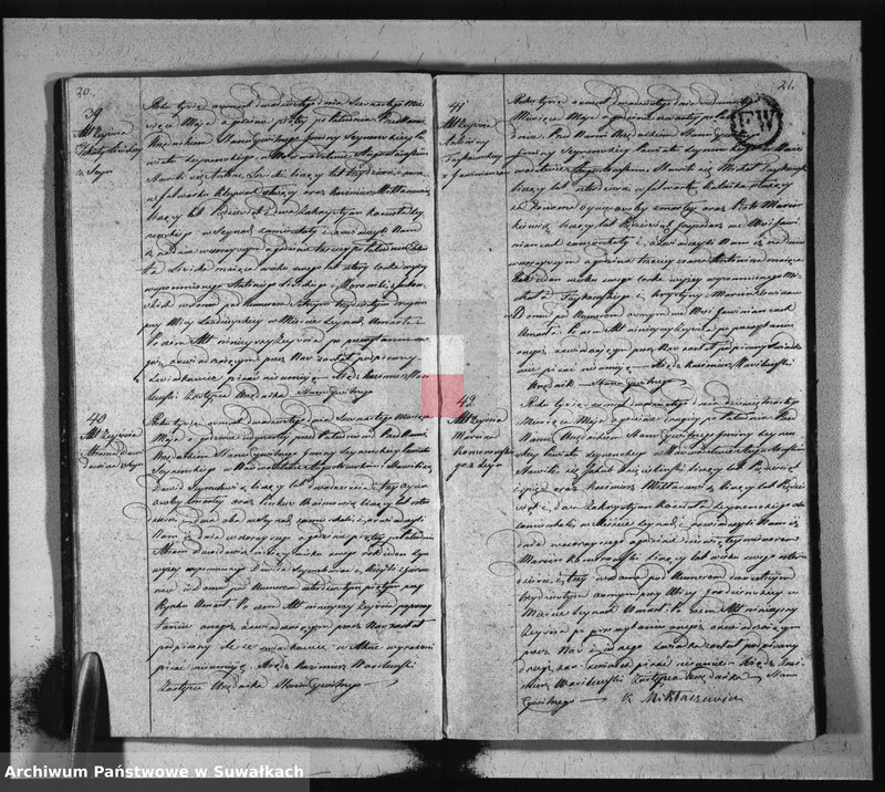 image.from.unit.number "Akta zeszłych stanu cywilnego gminy seyneńskiey od 1-go stycznia 1820 roku."