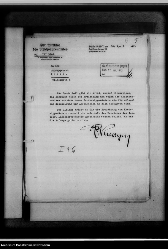 Obraz 9 z jednostki "Kreissippenämter. Allgemeines betreff: Allgemeiner Schriftverkehr"