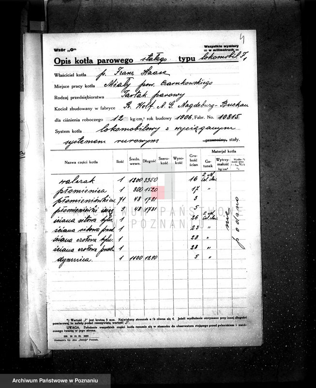 Obraz 8 z jednostki "Tartak parowy w Miałach pow. czarnkowski Franz Haase"