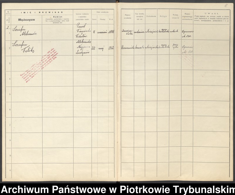 image.from.unit.number "[Księga ludności stałej wsi: Romanówka, Pieńki]"