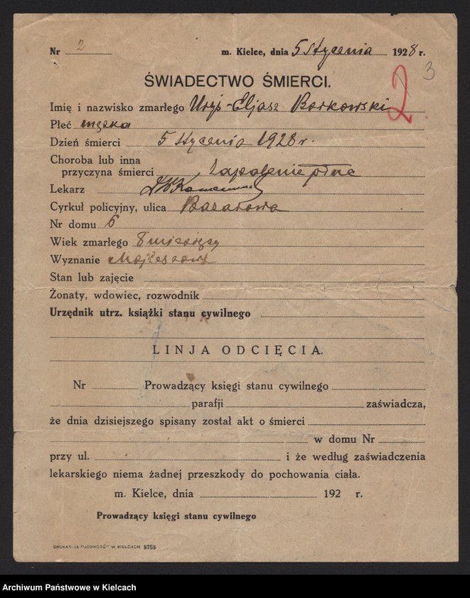 image.from.unit.number "Załączniki do akt zgonu Okręgu Bożniczego Kielce za rok 1928"