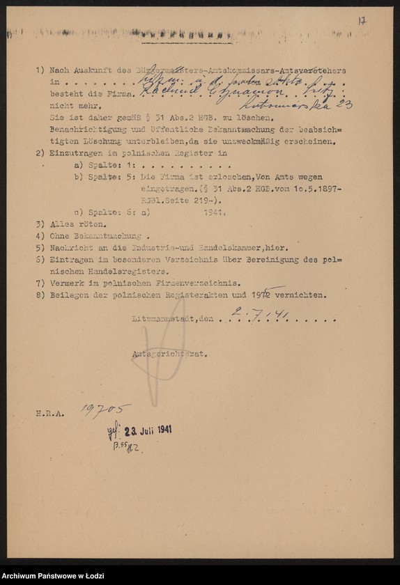 Obraz 19 z jednostki "Rachmil Cynamon- sprzedaż cielęciny"