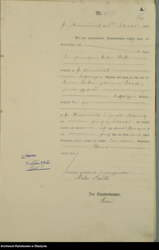 image.from.unit.number "Geburts-Haupt-Register Nr 1 - 128"