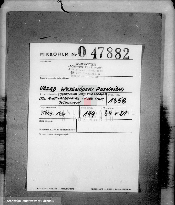 Obraz 2 z jednostki "Anstellung und Versorgung der kommunalbeamten in der stadt Jutroschin"