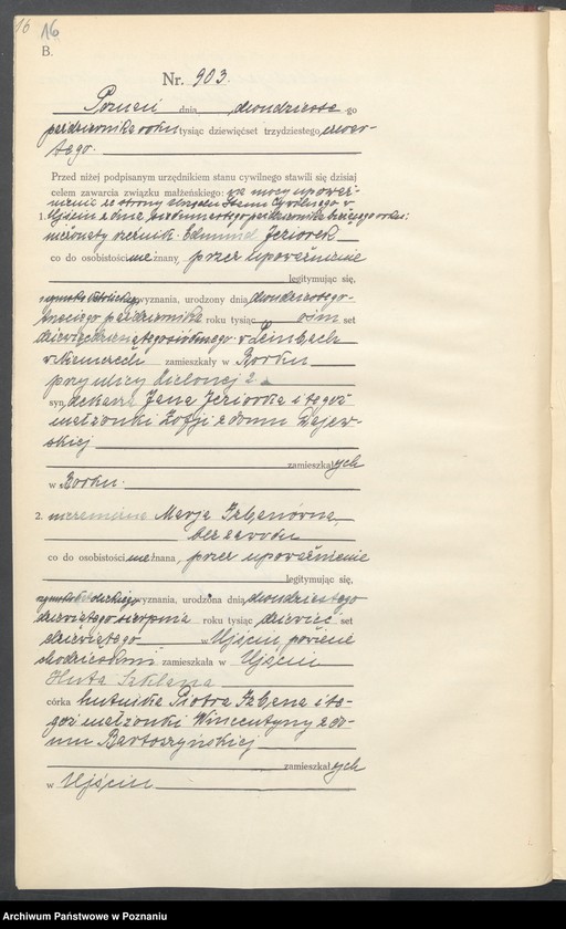 Obraz 18 z jednostki "Księga miejscowa małżeństw tom IV [Rejestr główny małżeństw]"