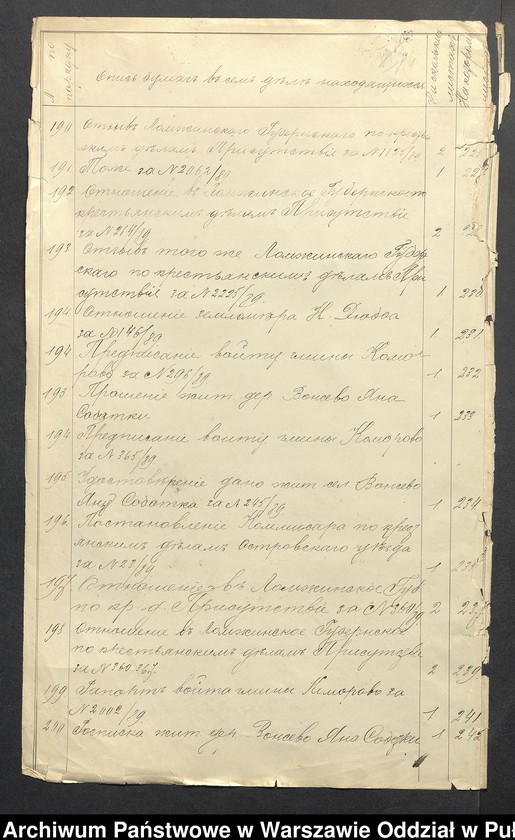 image.from.unit.number "O urządzaniu chłopów byłej rządowej wsi Wąsewo, gm. Komorowo"