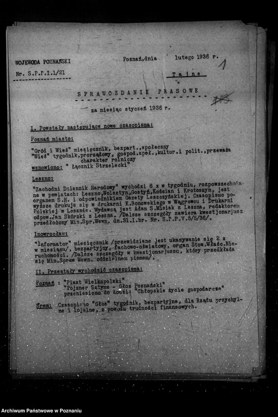 Obraz 6 z jednostki "Sprawozdania prasowe za czas od stycznia do grudnia 1936 r."