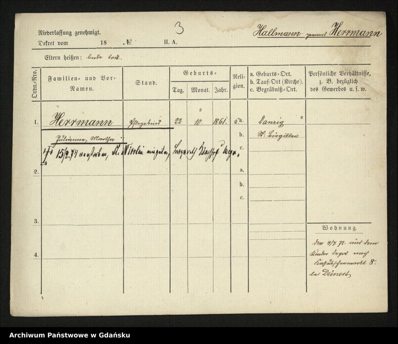 image.from.unit.number "Karty meldunkowe: Herrmann Julianne - Herrmann Wilhelmine"