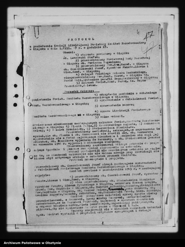 image.from.unit.number "Protokóły i sprawy różne Okręgowego Komitetu Narodowościowego i pow."