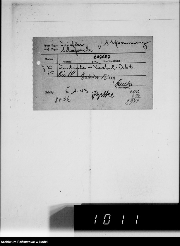 Obraz 9 z jednostki "Hermann Zeidler [rachunki za usługi transportowe dla Getta]"