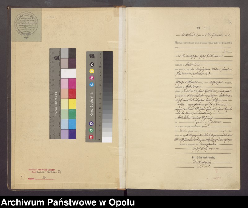 Obraz 3 z jednostki "Sterbe-Haupt-Register des Standesamts Patschkau Stadt und Land pro 1904"