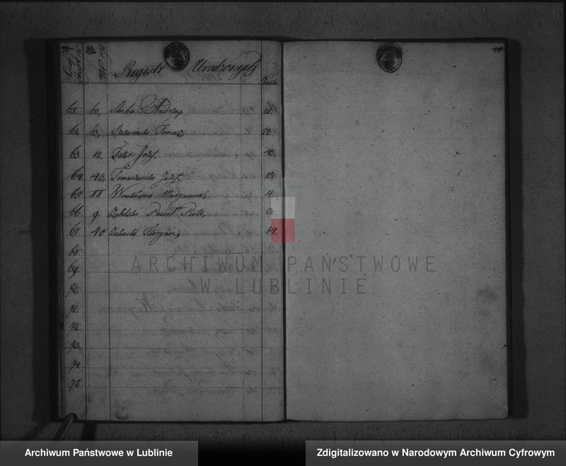 image.from.unit.number "Księga urodzeń, zapowiedzi, małżeństw i zgonów"