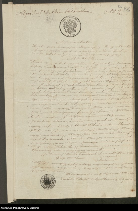 image.from.unit.number "Alegaty do ksiąg urodzeń, małżeństw i zgonów z lat 1865 – 1869"