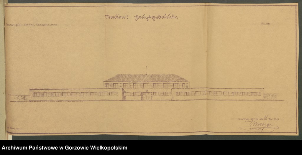 Obraz 8 z kolekcji "Plany i projekty budowy stadionu sportowego przy Soldiner Strasse (ul. Konstytucji 3 Maja) z okresu 1925-1931."