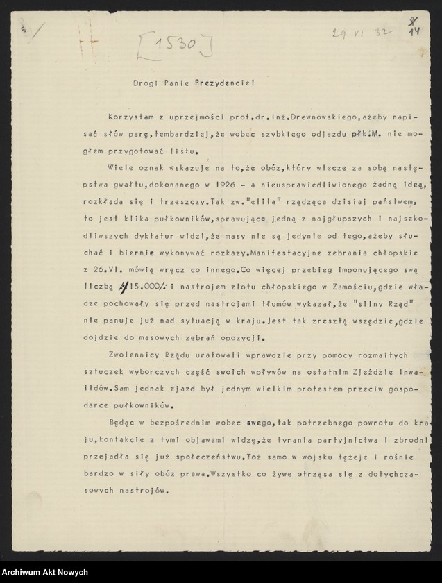 image.from.unit.number "Sikorski Władysław; Załączniki: a) "P=S" z dopiskiem W. Sikorskiego; b) "Ilustrowany Kurier Codzienny", 20 IX 1933, (karta tytuł.); c) "Kurier Warszawski" 15 I 1933 i 21 X 1933 (4 karty); d) "Gazeta Warszawska" 22 IX 1933 r. (karta tytuł.); e) "Myśl i Czyn", nr 1 z dn. 145 x 1933 r.; f) wycinki prasowe; L.17 (odpowiedź - rękopis)"